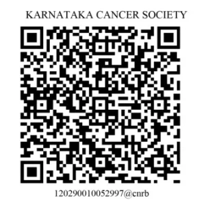 UPI payment QR code provided by Karnataka Cancer Society